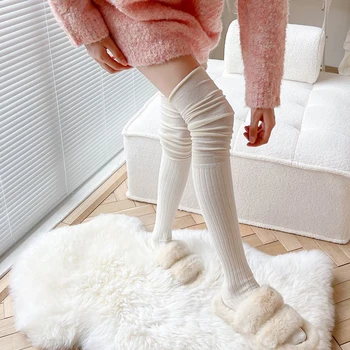 1Pair Femei Toamna Și Iarna Ciorapi Mare Coapsei Ciorapi Japoneze Despicare Peste Genunchi Șosete groase de Iarna Ciorapi Ciorapi Noi Imagine 3