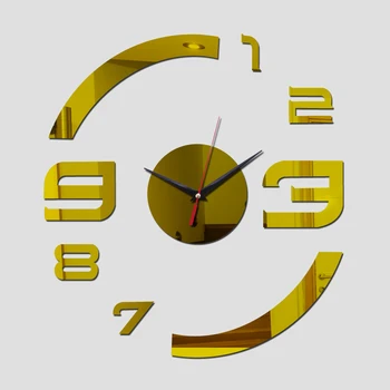 2019 Adevărat Nou Timp Limitat Transport Gratuit Moda Diy Acrilice Ceas de Perete Modern Oglindă Lux Ceasuri de Cristal 3d Ceasuri Z023 Imagine 3