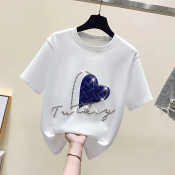 2022 Iubire de-o Vară Conservatie T-shirt Femei Haine cu Maneci Scurte din Bumbac Topuri Teuri de Moda Y2K Liber Harajuku Scrisori T Shirt Femei Imagine 3