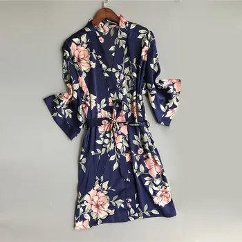 2022 Roz Seturi de Pijamale pentru Femei de Top de Curea de Pantaloni de Pijamale Costum de Primăvară de Toamnă Poarte îmbrăcăminte de noapte Kimono-Halat de Baie Rochie M-XXL Imagine 3
