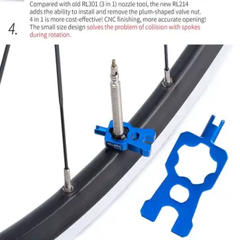 4 ÎN 1 MTB Biciclete Rutier Portabil de Reparare Îndepărtarea Părți Supapa de Biciclete Instrumente de Demontare Instalarea Instrument de Supape de Bază Cheie Imagine 3