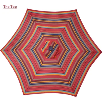 9FT Piață de Masă Umbrela Terasă în aer liber Umbrela cu Buton de Înclinare&Manivela Cu 24 LED 3 Culori[NE-W] Imagine 3