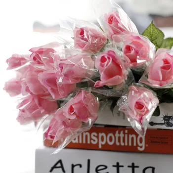 9pcs/lot 8 culori de trandafir Proaspete Flori Artificiale Atingere Real a crescut FlowersHome decoratiuni pentru DIY Petrecere de Nunta sau Ziua de nastere 45cm Imagine 3