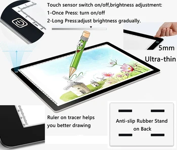 A3 Lumină Led-uri Pad 5D Diamant Tablou de Bord pentru Pictura Desen USB Alimentat de Diamant Instrumente de Artă Accesorii Kituri Imagine 3