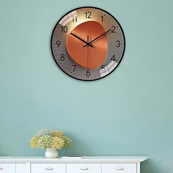 Ceas de perete Model de Frunze Cameră Ceas Anti-ceață Suprafață Oglindă Acasă Ceas Imagine 3