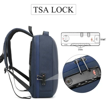 CoolBELL Rucsac pentru Laptop De 15.6 Inch, Nylon Rucsac Anti-Furt de Afaceri Sac Rezistent la Apă Bookbag TSA Durabil Rucsac de Călătorie Imagine 3
