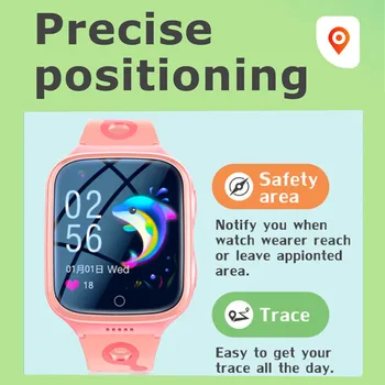 Copii Ceas Inteligent 4G Apel Video Cartela SIM GPS IP67 rezistent la apa Copil Smartwatch Cadou Ceas pentru Fete Baieti Inteligenta Ceas Imagine 3