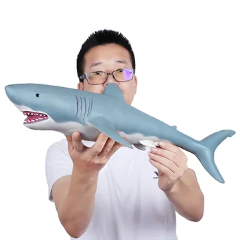 creative viața reală rechin model din plastic moale rechin papusa cadou despre 57x27.5x16cm xf2764 Imagine 3