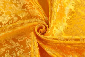 De înaltă Calitate, galben Metalizat Jacquard Tesatura Brocart,3D jacquard fire vopsite tesatura de îmbrăcăminte,lenjerie de pat,sac,cortina Imagine 3