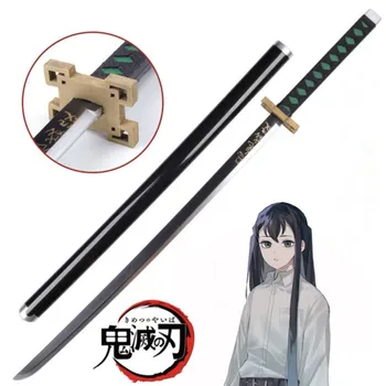 Demon Slayer Sabie, Armă Cosplay Kimetsu nu Yaiba 1:1 Sabito Aur Negru Sowrd Ninja Cuțit Prop Model de Jucărie 104cm Imagine 3