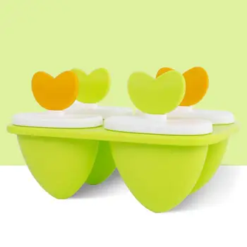 Inghetata de Mucegai 4-Capacitate Inima de Calitate Alimentară Gheață Pop Mucegai Popsicle Mucegai Pentru Casa DIY Crema de Filtru de Culoare Aleatorii Imagine 3