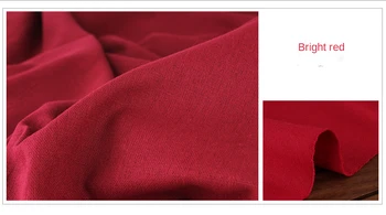 Lenjerie de pat din bumbac Tesatura De Metru de Pânză de Cusut Rochii Fusta de Vara Diy Pantaloni Jacquard Confortabil Simplu Negru Alb Rosu Albastru Imagine 3