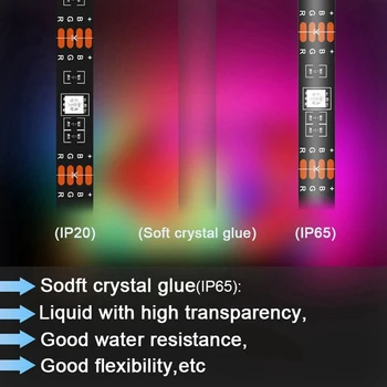 Lumini LED-uri Cu Schimbare de Culoare de Sincronizare Muzică RGB Lumini 5050 SMD APLICAȚIE de Control Cu Control de la Distanță Pentru Petrecere Acasă 3 Metri Imagine 3