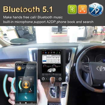 Masina de Navigație GPS Android Tesla Stil Pentru TOYOTA Alphard 2015 - AH30 Auto Radio Stereo Multimedia Player cu BT WiFi DSP Imagine 3