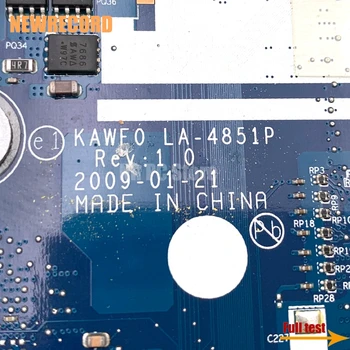 NEWRECORD KAWF0 LA-4851P MBN5802001 MBN5302001 MBPL402001 Laptop Placa de baza pentru Acer Aspire E525 E725 5732Z 5732 GL40 DDR2 Imagine 3