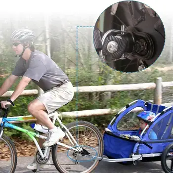 Portabil Biciclete Biciclete Cârlig de remorcare Cuplaj Fixare Remorci Gleznei în Unghi Cot Linker Adaptor de Montare Schwinn T8L5 Imagine 3