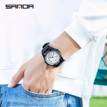SANDA Moda Sport pentru bărbați Ceasuri de Lux Nou Digital Impermeabil Cuarț Clasic de Calitate Superioară Ceasuri Relogio Feminino Imagine 3