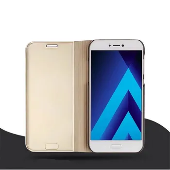 Smart Piele Flip Stand Oglindă Caz Pentru Samsung Galaxy S8 S9 Plus S7 S6 Edge Nota 8 Galaxy j5 j7 2017 UE Versiune Caz Acoperire 360 Imagine 3