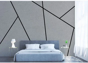 xuesu Personalizate 3D tapet modern, minimalist, linii geometrice de ciment de culoare canapea fundal 8D perete impermeabil care acoperă Imagine 3
