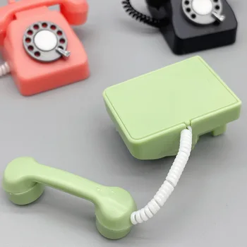 1: 12 Casă De Păpuși În Miniatură Simulat Retro Telefoanele Fixe Model De Mobilier Casă De Păpuși Decor Ambarcațiuni Copii Pretinde A Juca Jucărie Imagine 4