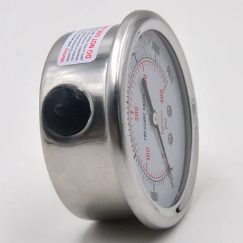 1/4 NPT Auto Indicator Presiune Ulei Instrument Hidraulic Metru 0-5700 PSI Manometru Imagine 4