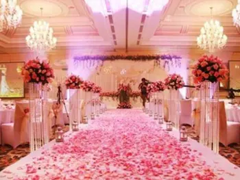 100buc Trandafiri Petale de Flori Artificiale pentru Decor Nunta - roz Imagine 4
