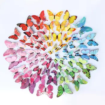 12PCS Fluture Decor autocolante Fluturi Decorative Pentru Petrecerea de Ziua de Alimentare 3D butterfly Tematica Parti Decor Nunta Imagine 4