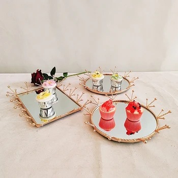1buc Piața tava Decoratiuni Cupcake Desert Piedestal Petrecerea de Nunta a Afișa Tava Imagine 4
