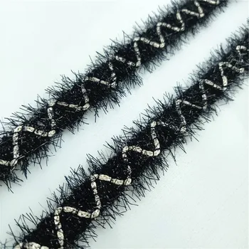 2,5 cm Lățime Negru Poliester, Imitație de Dantelă Panglică Împletită Garnitura de Aprovizionare din sectorul Confecțiilor textile Acasă Haine Înfrumusețarea Imagine 4