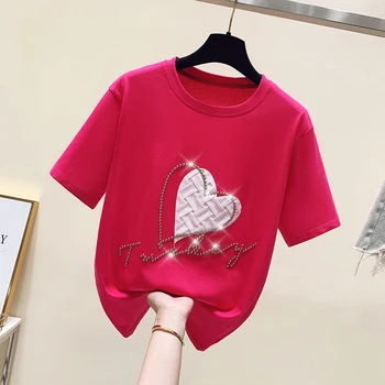 2022 Iubire de-o Vară Conservatie T-shirt Femei Haine cu Maneci Scurte din Bumbac Topuri Teuri de Moda Y2K Liber Harajuku Scrisori T Shirt Femei Imagine 4