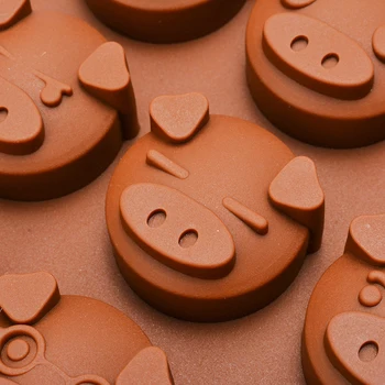 3D Drăguț de Porc Forma de Tort Mucegai DIY Animal Porc de Ciocolata Sugarcraft Mucegai Multi DIY Tava de Gheață Săpun Manual Mucegai Bucătărie Bakeware Imagine 4
