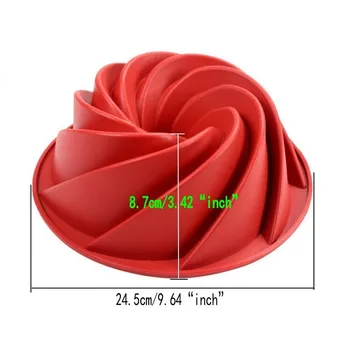 3D Mare Vârtej Forma de Silicon Unt Tort Mucegai Bucătărie de Copt Formă de Instrumente pentru Tort Brutărie Vas de Copt Bakeware Mucegai Tort Pan Imagine 4