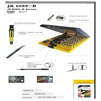6 Seturi de 45-în-1 Profesionale Hardware Șurubelniță Tool Kit JK-6089B Imagine 4