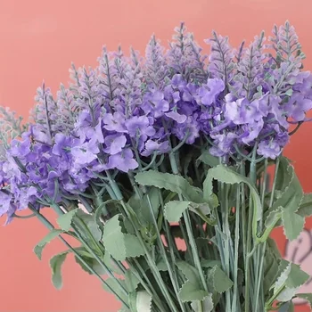 8pcs Romantic Artificiale Lavanda Flori Matase Flori False Petrecere de Nunta, Decoratiuni de Gradina din Plastic Ramură Provence Lavenders Imagine 4