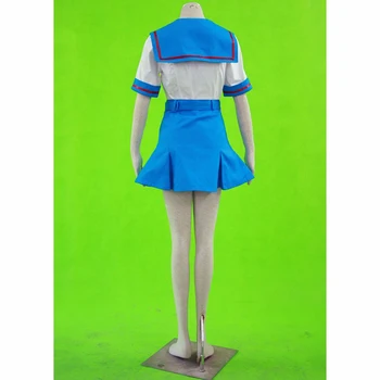Ainclu Transport Gratuit Albastru Suzumiya Haruhi no Yuuutsu Fata Anime Uniformă Școlară Adult Copil Halloween Cosplay Costum Imagine 4