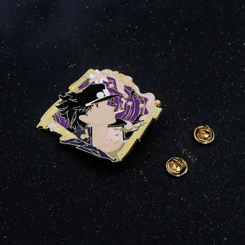 Anime JoJo Desene animate Figura Email Broșă Pin Aventura Bizar Rever Insigne, Broșe Bijuterii Cadou pentru Fanii Prieteni Imagine 4