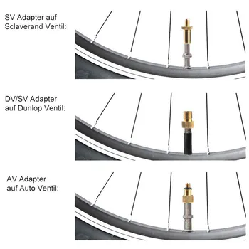 Bicicleta Adaptorul Supapei de 14 Bucata Pompa de Aer Accesorii Pentru a Trimite 10 Garnitura Supapa Nu Scurgeri de Aer Adaptor SV AV DV Accesorii pentru Biciclete Imagine 4