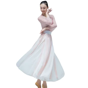 Chineză Hanfu Îmbrăcăminte Antic Chinez De Dans Popular Purta Dans Clasic Practică Haine De Sex Feminin AdultPerformance Costum Imagine 4