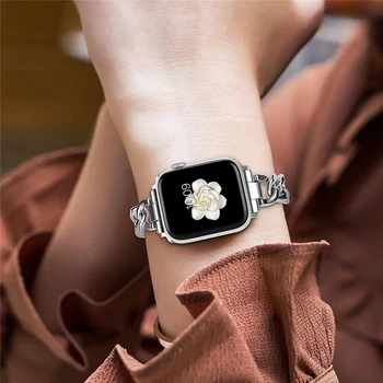 Curea pentru Apple Watch SE 6 5 4 40mm 44mm trupa Brățară din Oțel Inoxidabil pentru Iwatch Seria 6 5 4 3 38mm 42mm Watchbands wristbelt Imagine 4