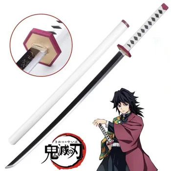 Demon Slayer Sabie, Armă Cosplay Kimetsu nu Yaiba 1:1 Sabito Aur Negru Sowrd Ninja Cuțit Prop Model de Jucărie 104cm Imagine 4