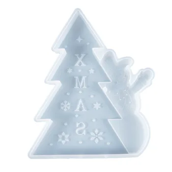 Diy Cristal Picătură De Lipici Mucegai Moș Crăciun, Pomul De Crăciun Leagăn Mucegai Silicon Matrite Rășină Mucegai De Copt Accesorii Imagine 4