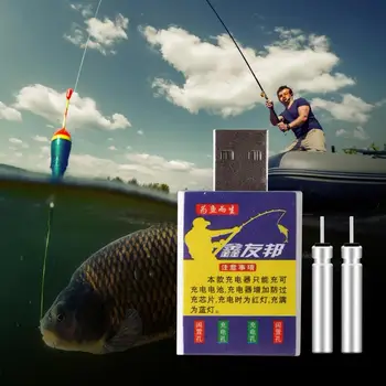 Electronice de Pescuit Float Baterie CR425 Și Încărcător Luminos Flotoare de Pescuit CR425 Noapte Geamandură de Pescuit Instrumente Electronice Pluteste Imagine 4