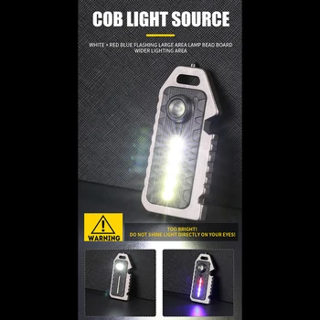 Flash de Lumină Clip de Buzunar Mutifuction Lanterna Portabil de Buzunar Lumina de Lucru Outdorr Camping Pescuit, Alpinism Lanterna LED-uri Lumina Imagine 4
