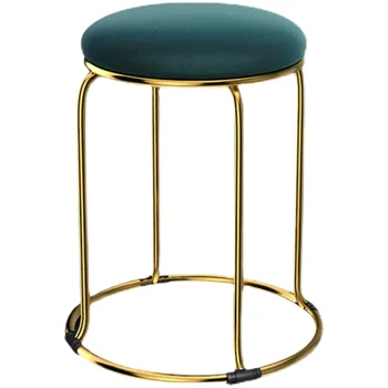 Lumina de lux placat cu aur de familie scaun rotund scaun moale care pot fi stivuite de stocare rotund scaun de masa scaun de moda machiaj scaun Imagine 4