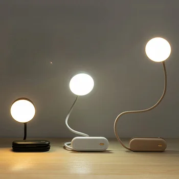 Mi N1 Creative Lampa de Birou 1200 Ma Baterie Citit Lampa de Birou USB de Încărcare Built-in Furtun Universal de Pliere Mică Lampă de Noapte Imagine 4
