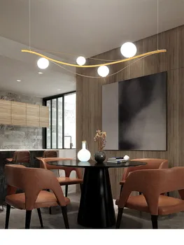 Modern, simplu glob de cristal lampă, aur lampă, Nordic iluminat interior, bar și restaurant Imagine 4