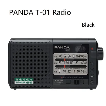PANDA T-01 Indicatorul FM unde Scurte TF Card Baterie de Litiu de Încărcare Radio Portabil Imagine 4