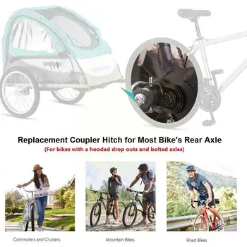Portabil Biciclete Biciclete Cârlig de remorcare Cuplaj Fixare Remorci Gleznei în Unghi Cot Linker Adaptor de Montare Schwinn T8L5 Imagine 4