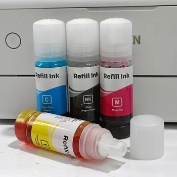 Realcolor 70 ML Premuim Inkjet Printer Ink C M Y K Reumplerea cu Cerneală de Înlocuire Kit Special de Cerneala Dye Pentru EcoTank ET L3110 Imagine 4