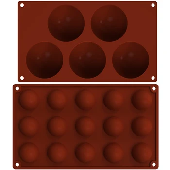 Silicon Jumătate de Sferă, Cerc 6/5/15Cavity DIY Mucegai pentru Ciocolata Brioșă Cupcake Desert Bakeware Bucătărie, Bicarbonat de Instrumente Decorative Imagine 4